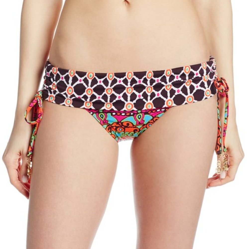 NWT Trina Turk Venice Beach Banded Hipster Bikini Bottom Sz 4